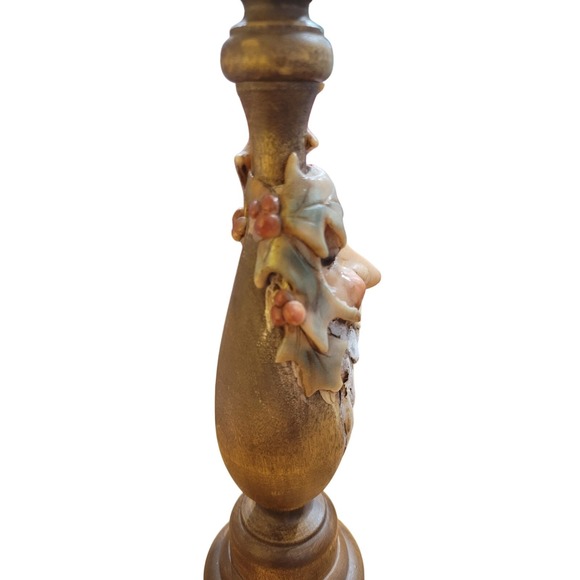 Whimsical Wood Spirit Candlestick Holder, Hand Carved Face, Rustic Home Decor - Picture 8 of 8